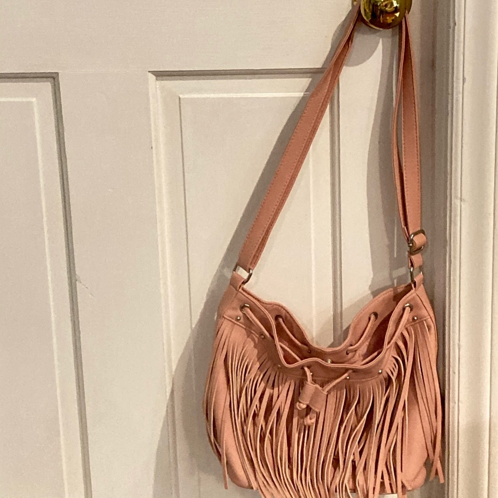 Pink Fringe Bag for Sale